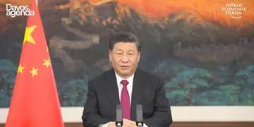 Xi Jinping, durante su discurso en el Foro Económico Mundial