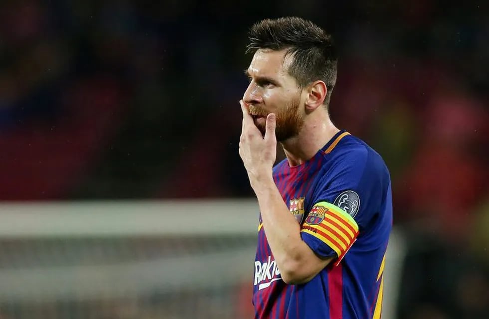 Soccer Football - Champions League - FC Barcelona vs Olympiacos - Camp Nou, Barcelona, Spain - October 18, 2017   Barcelona’s Lionel Messi    REUTERS/Albert Gea
