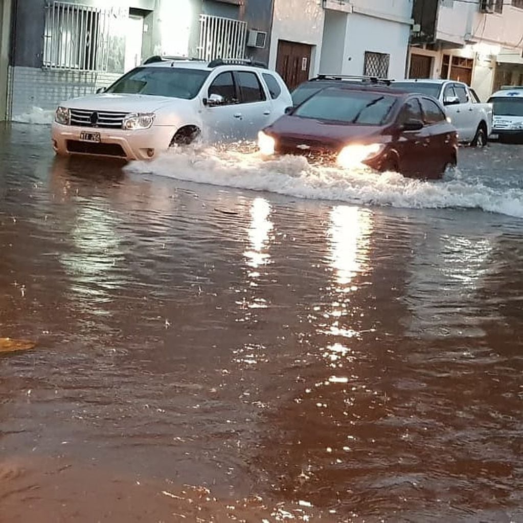 Calles cubiertas completamente de agua.