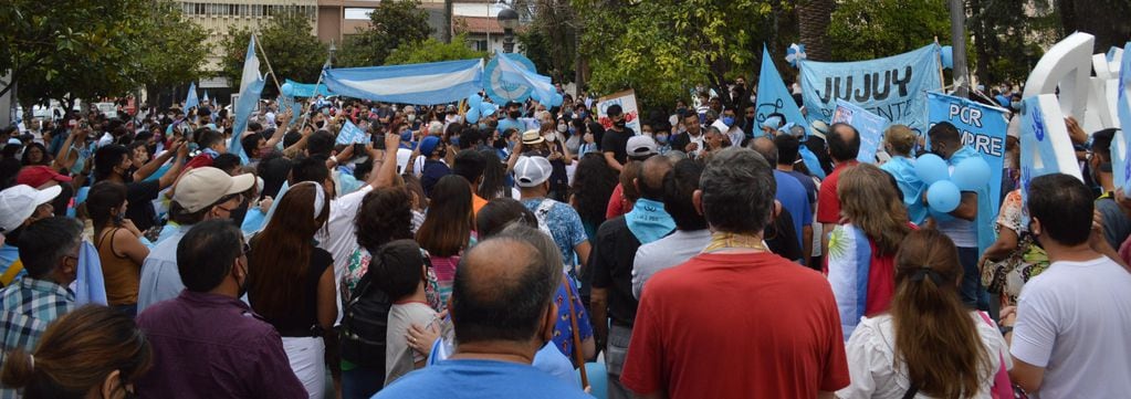 Cientos de personas respondieron este sábado a la convocatoria #28N, congregándose en una caravana y marcha en la capital jujeña.