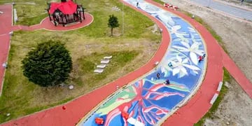 Ushuaia: restauran el mural del Paseo de las Rosas