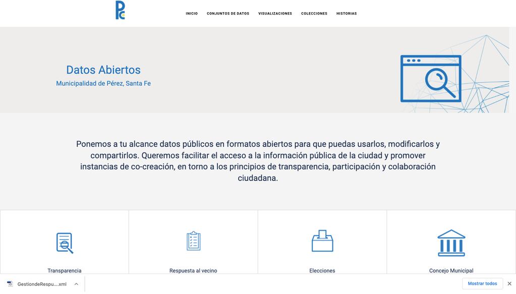 La Municipalidad de Pérez presentó un portal de Gobierno Abierto (Municipalidad de Pérez)