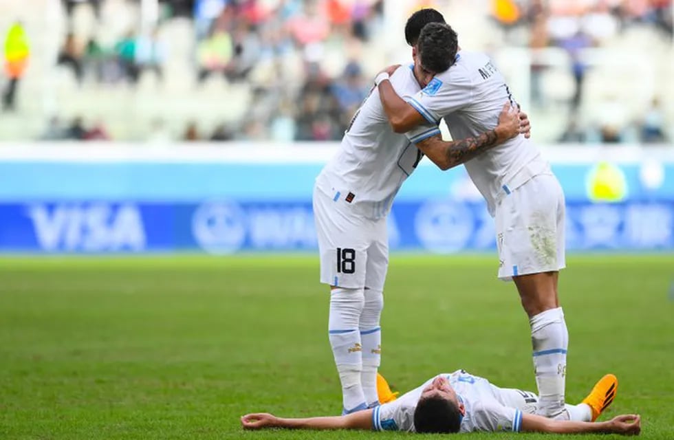 Uruguay celebra un triunfazo para meterse en cuartos del Mundial Sub 20. Foto: Prensa FIFA.