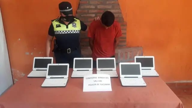Escapaba con netbooks robadas en Banda del Rio Salí y terminó aprehendido
