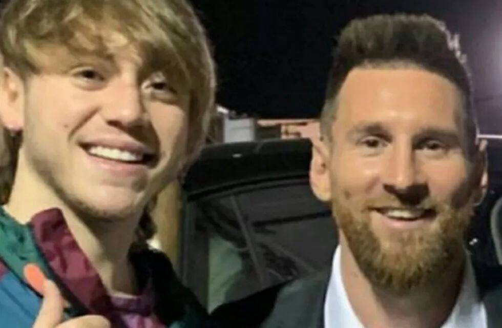 Paulo Londra y Leo Messi, juntos.