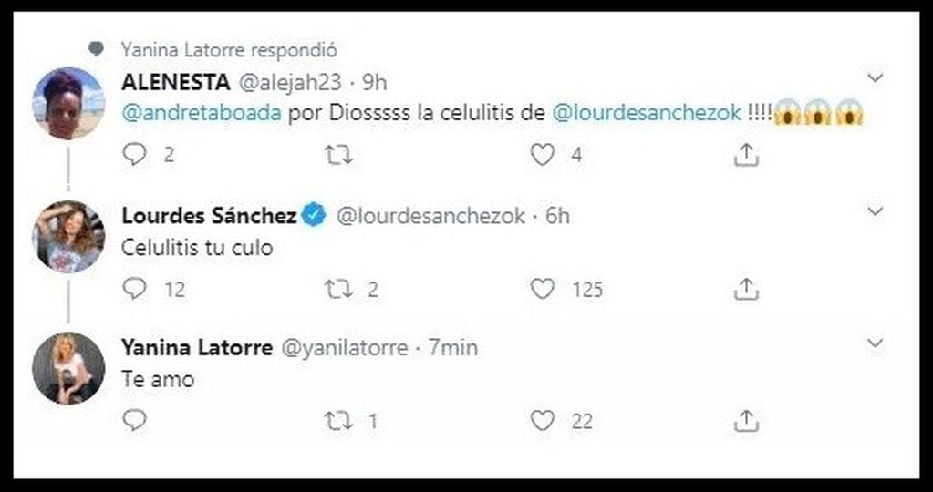 La explosión de Lourdes Sánchez. (Twitter)