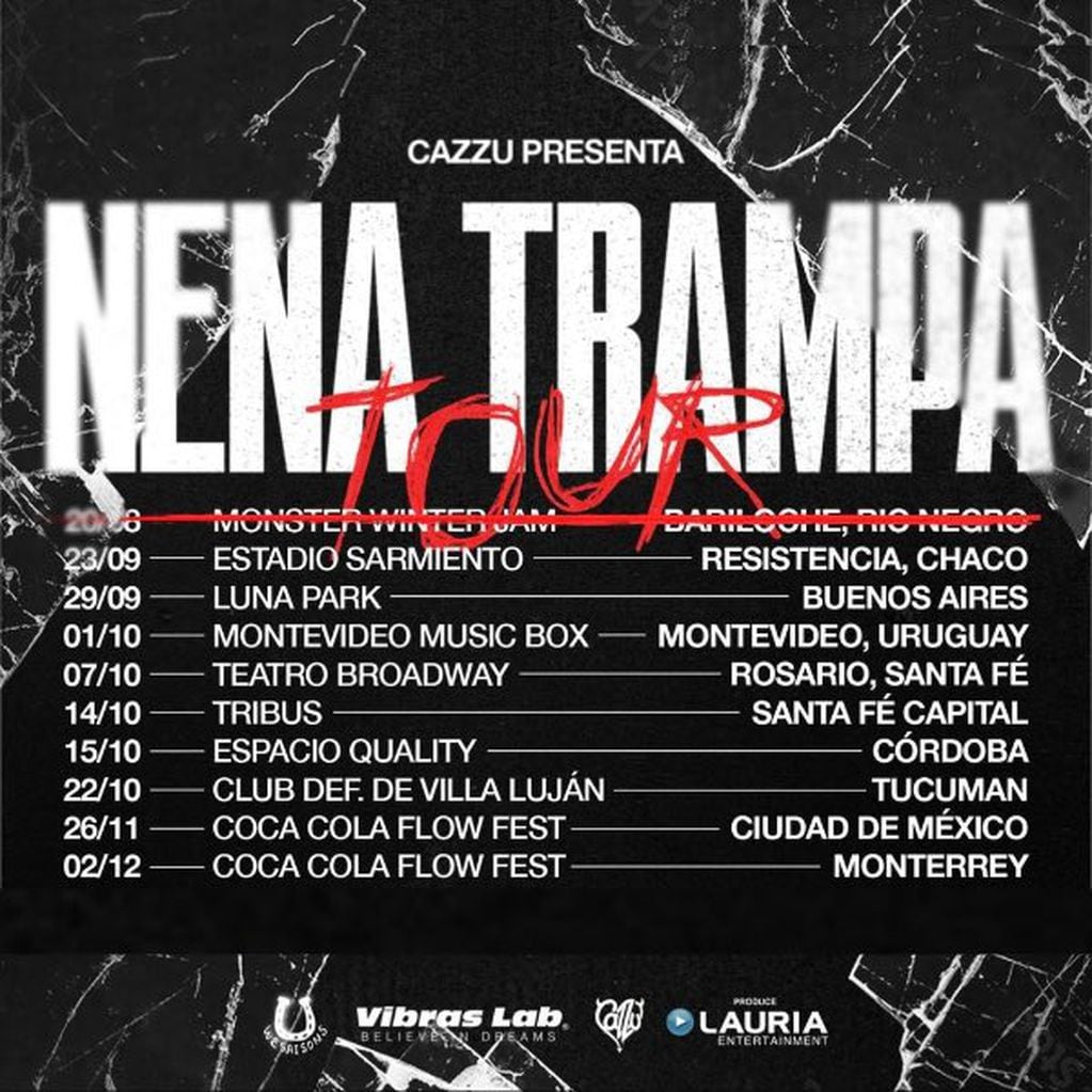 Cazzu anunció nuevas fechas de su "Nena trampa tour"