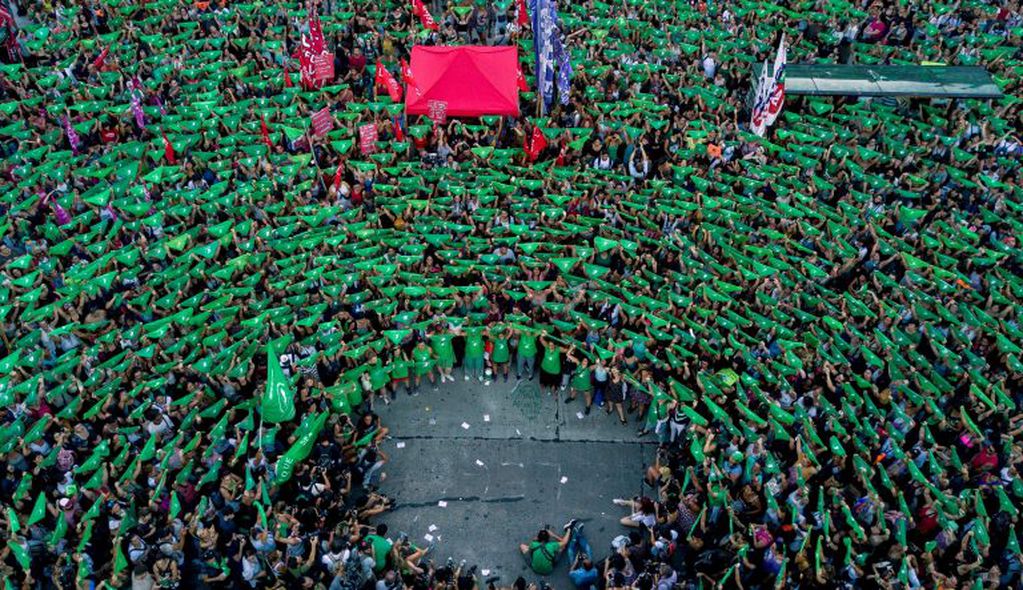 Manifestaciones en las inmediaciones del Congreso (AP)