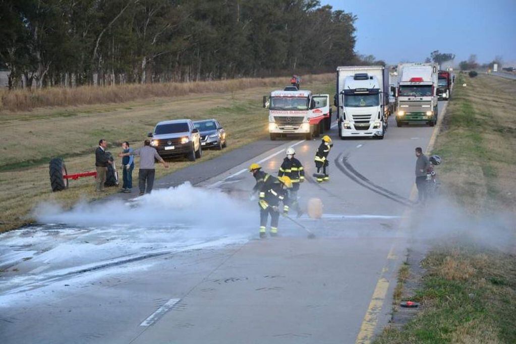 Accidente Autovía 19 - Foto: Bomberos Voluntarios