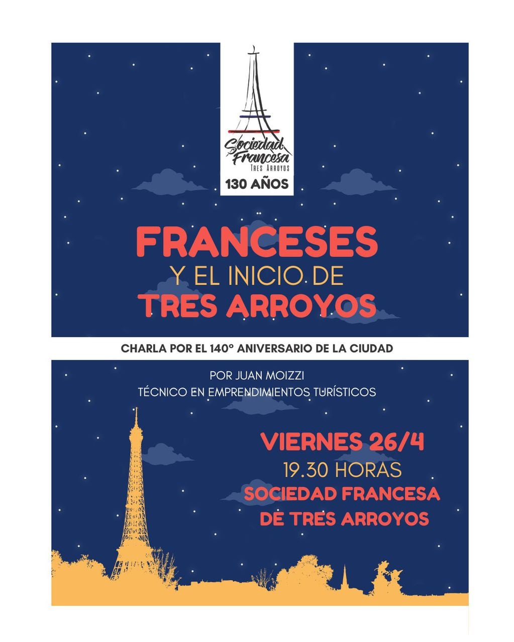 Charla “Franceses y el inicio de Tres Arroyos”