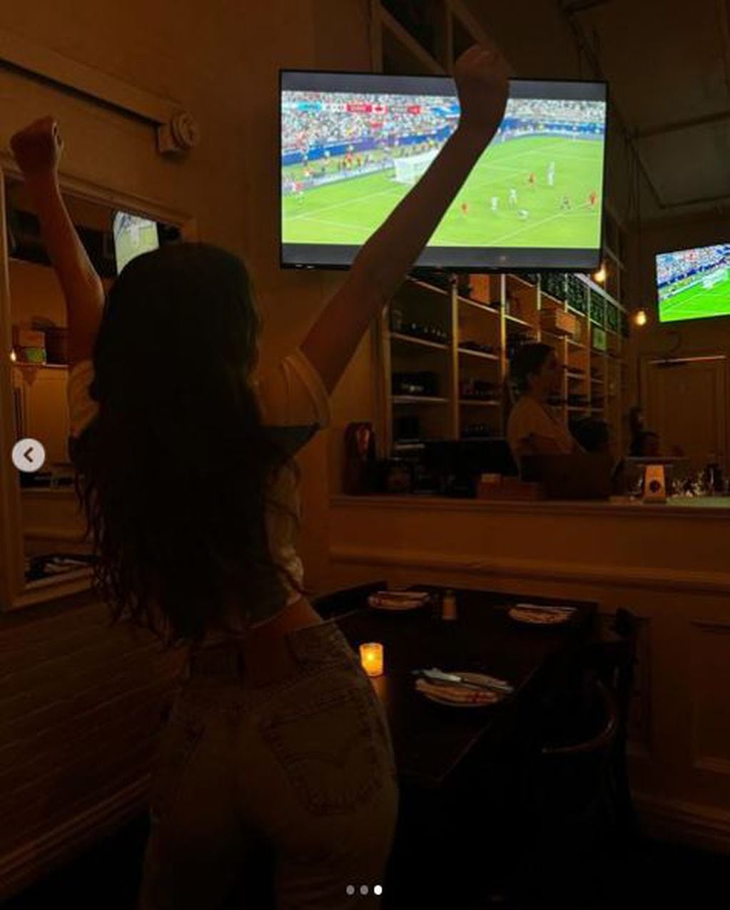 Camila Morrone alentó a la Selección Argentina en la final de la Copa América 2024 y se robó todas las miradas