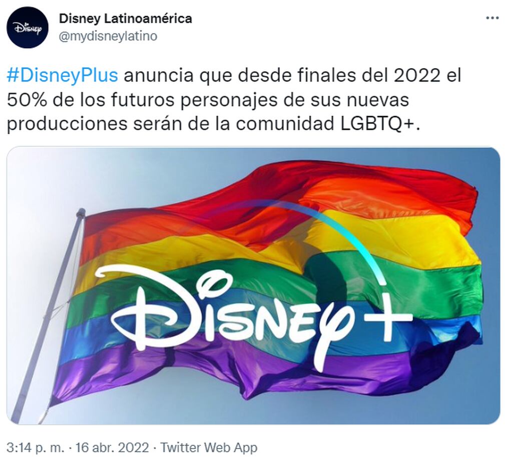 El anuncio que realizó Disney sobre los personajes en sus contenidos.