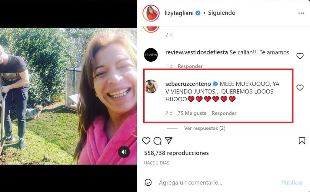 Lizy Tagliani y Sebastián Nebot, dieron un importante paso en su relación y decidieron vivir juntos.