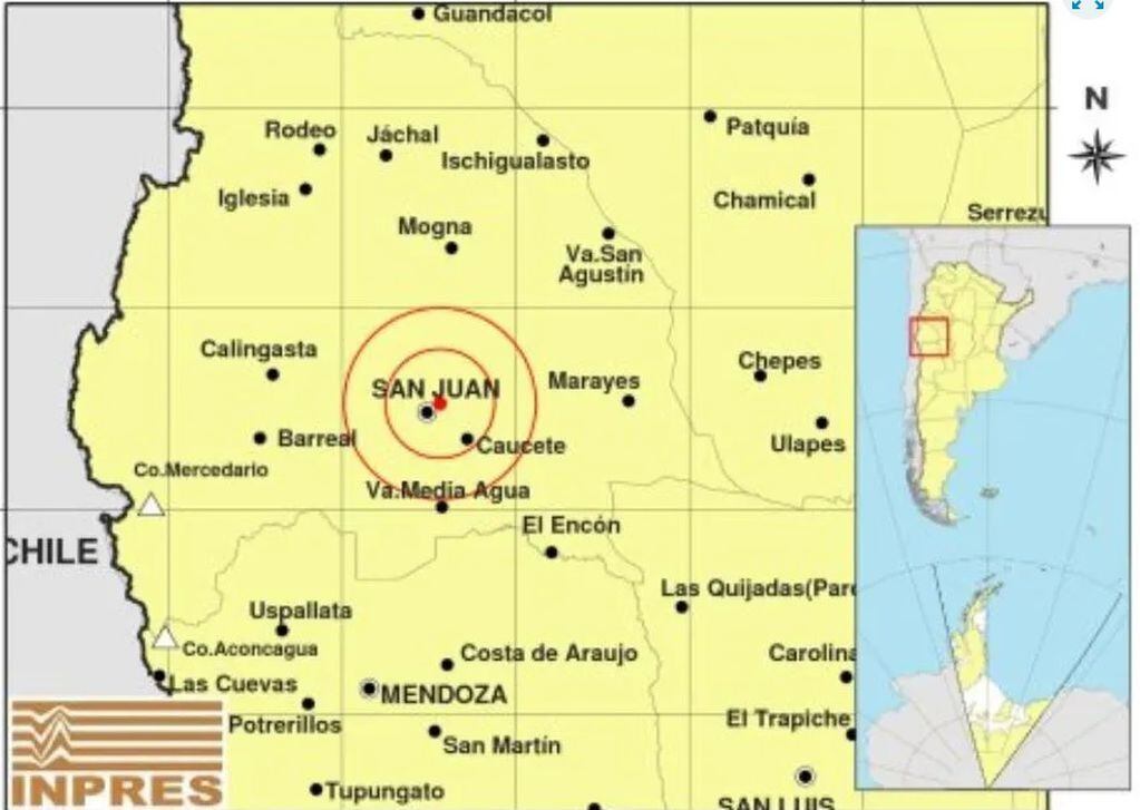 A las 16:26, se registró un fuerte sismo con epicentro en el Gran San Juan