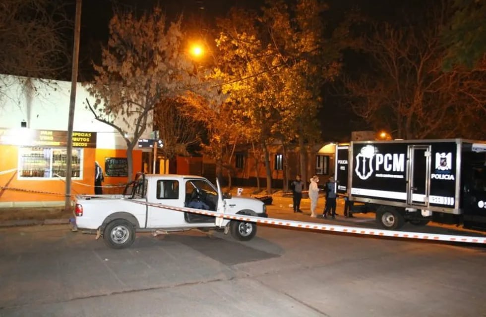 Asesinaron a un verdulero en Las Heras. Policía Científica de Mendoza.