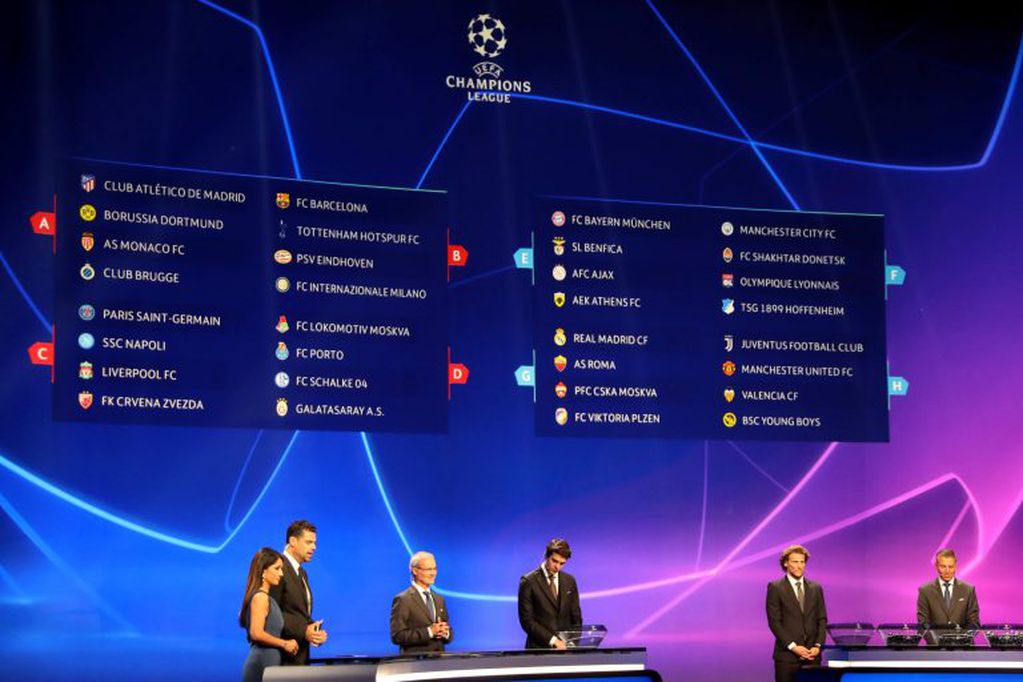 Los grupos de la Champions League. Foto: AFP.