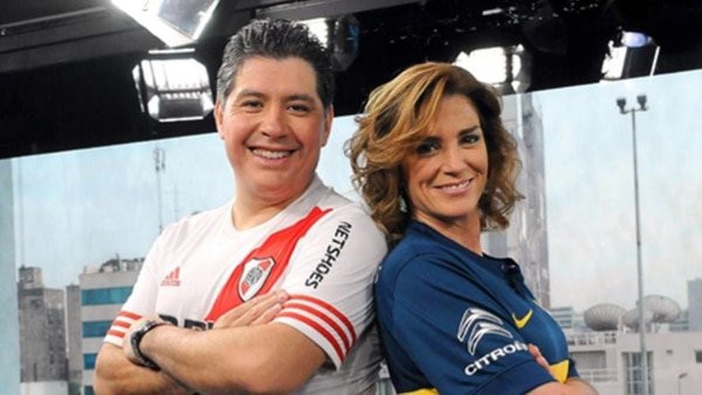 Luis Otero y Débora Pérez Volpin, amigos y compañeros en Canal 13.