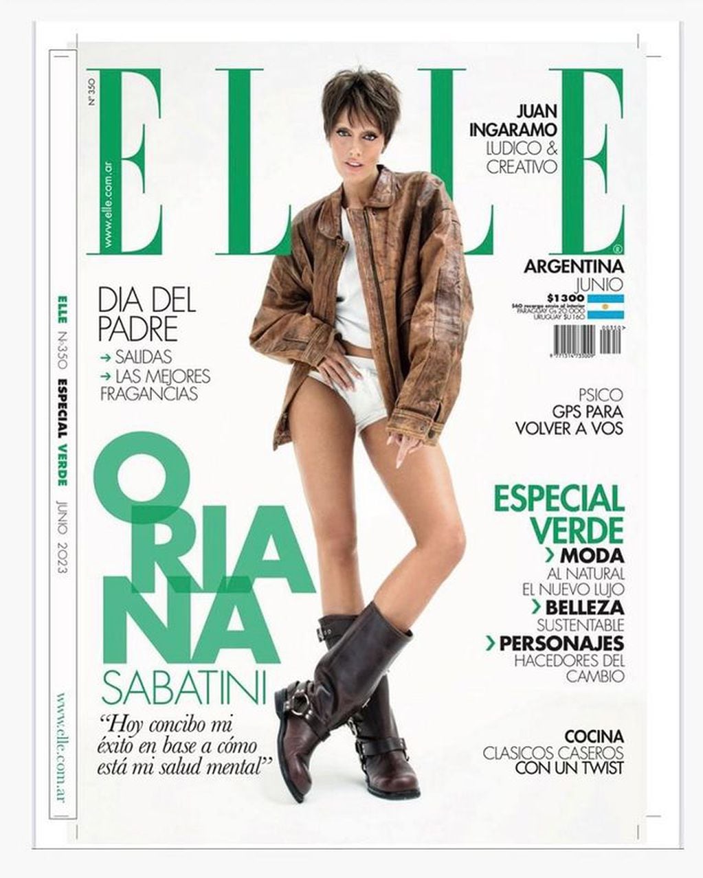 Oriana Sabatini portada de la revista Elle