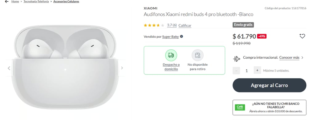 Esto es lo que cuestan unos auriculares Xiaomi en Chile.