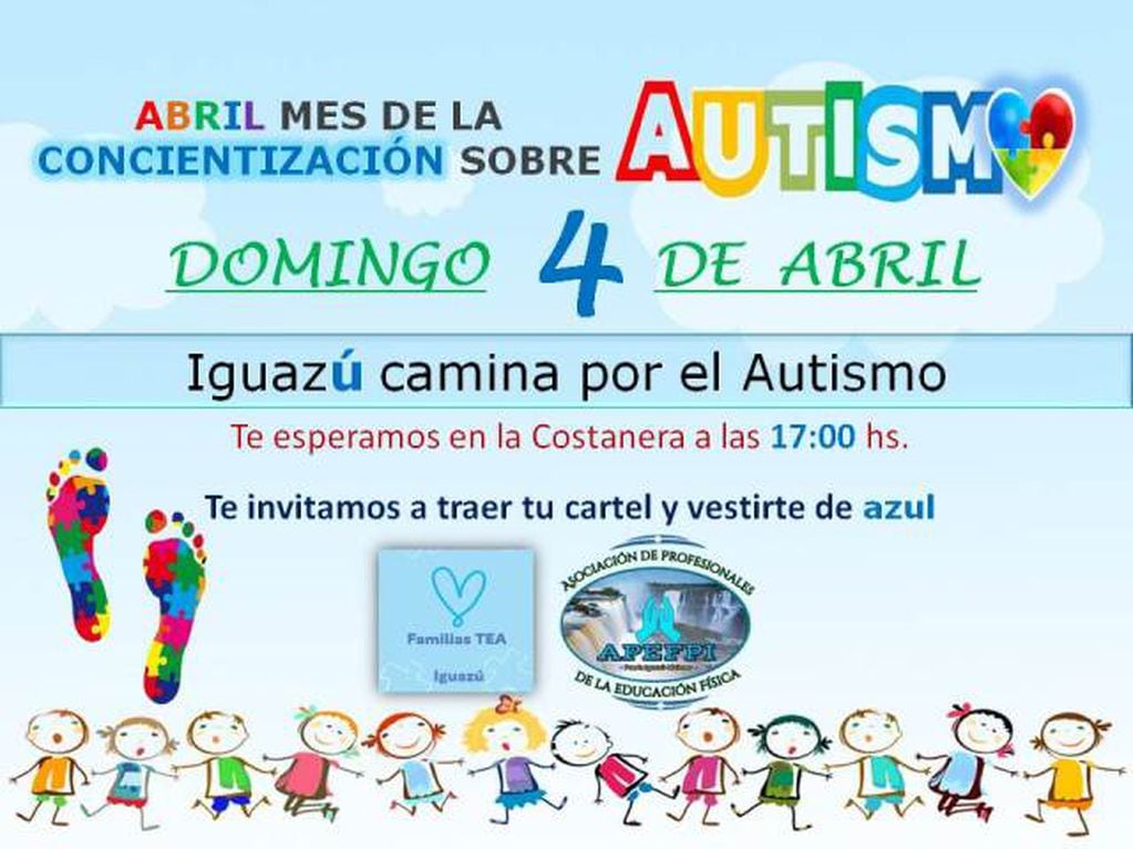 Iguazú: caminata por la concientización del Autismo