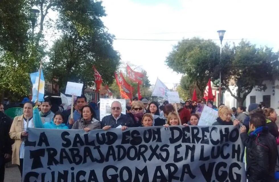 Empleados del sanatorio Gomara se movilizarán en Villa Gobernador Gálvez