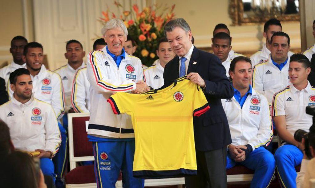 José Pekerman con Juan Manuel Santos (crédito: Reuters).