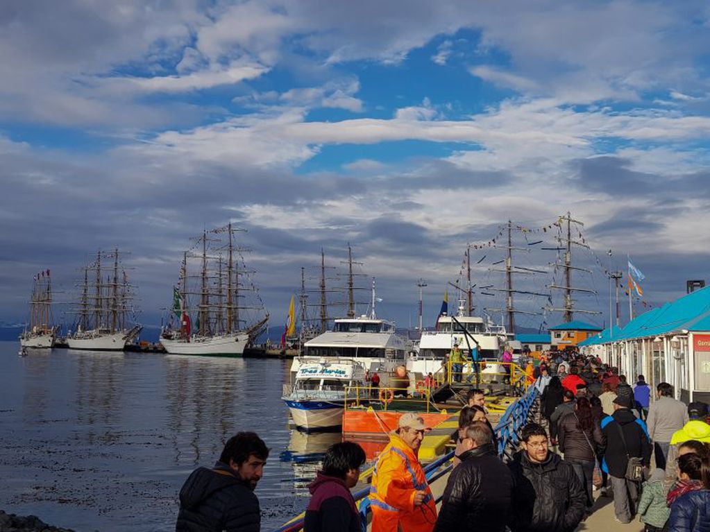 Visita de grandes veleros al Puerto de Ushuaia. (Archivo 2018)