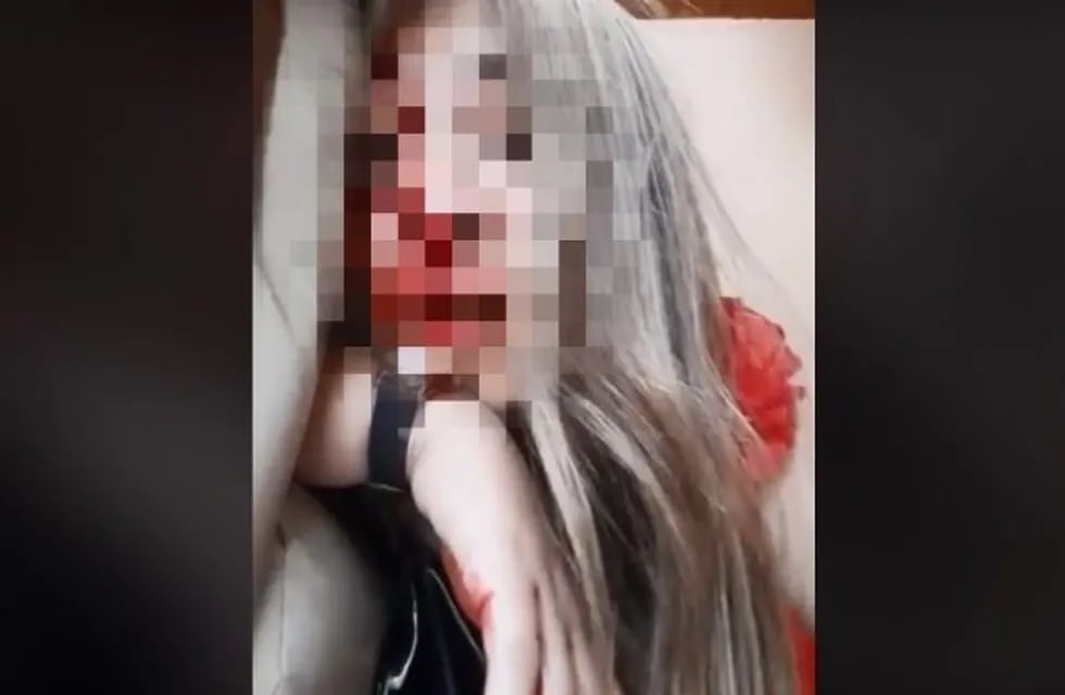 La joven, oriunda de María Juana, denunció en video y vía Facebook a su novio. (Captura de pantalla)