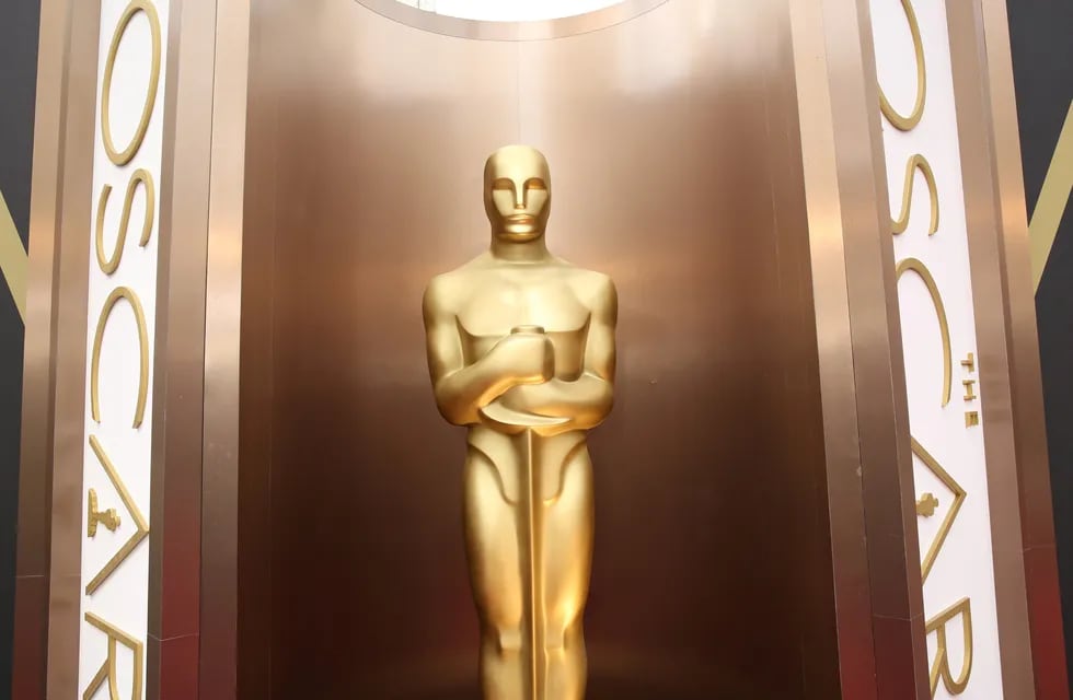 FILE - In this March 2, 2014 file photo, an Oscar statue is displayed at the Oscars at the Dolby Theatre in Los Angeles. The Academy of Motion Picture Arts and Sciences announced  the winners of its annual Nicholl Fellowship in Screenwriting, Thursday, Se