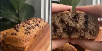 En simples pasos y con pocos ingredientes: receta de budín de banana y chocolate