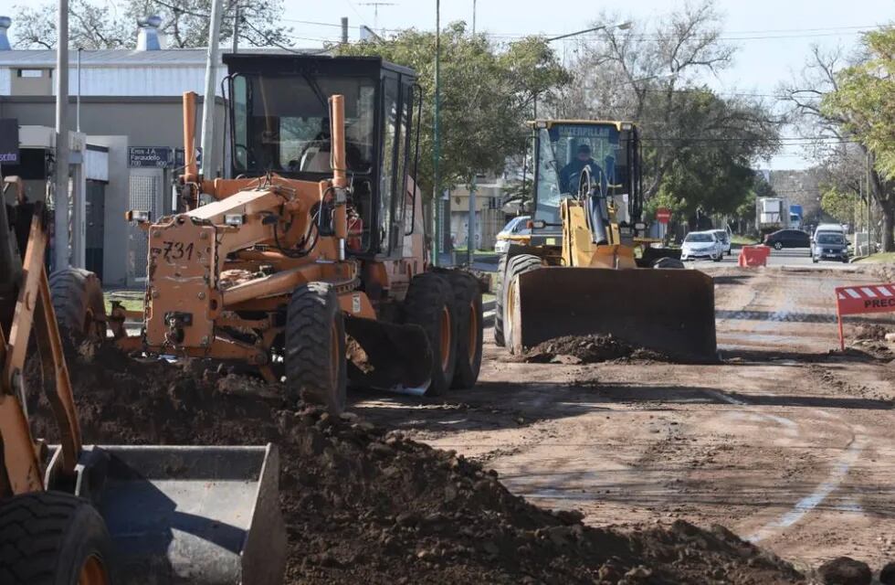 Obra de pavimento en Los Nogales