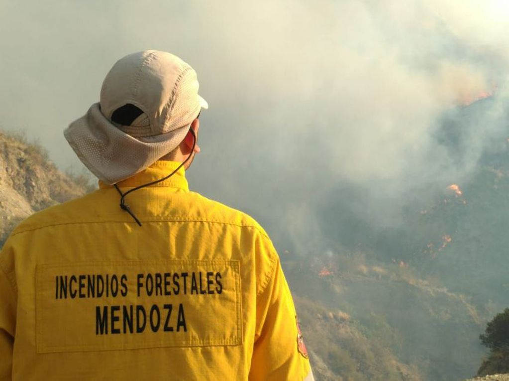 Incendio en el cerro Arco: ordenaron evacuar a vecinos en dos barrios de El Challao