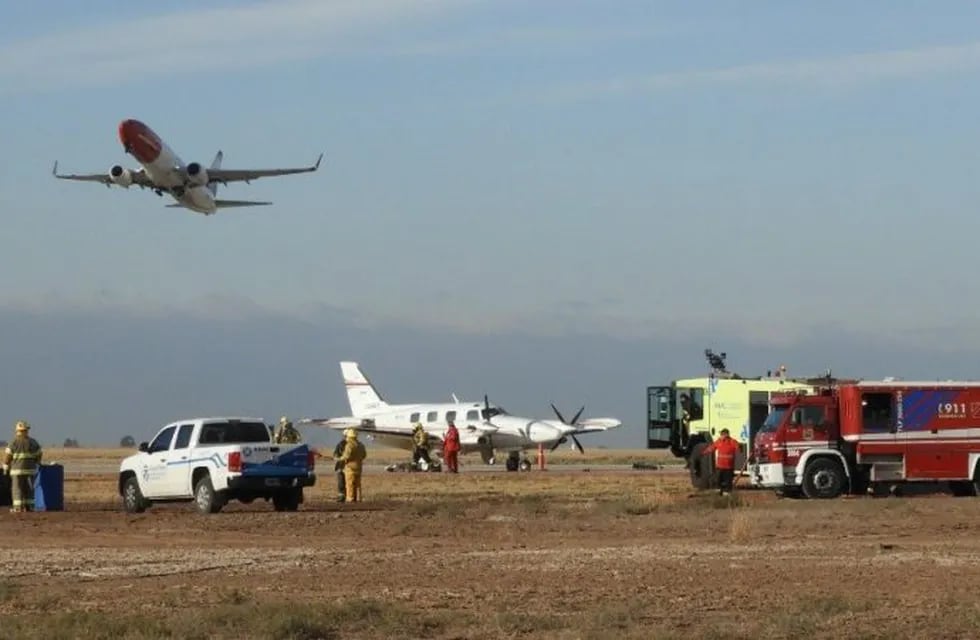 Aeropuerto de Mendoza, simulacro de accidente.