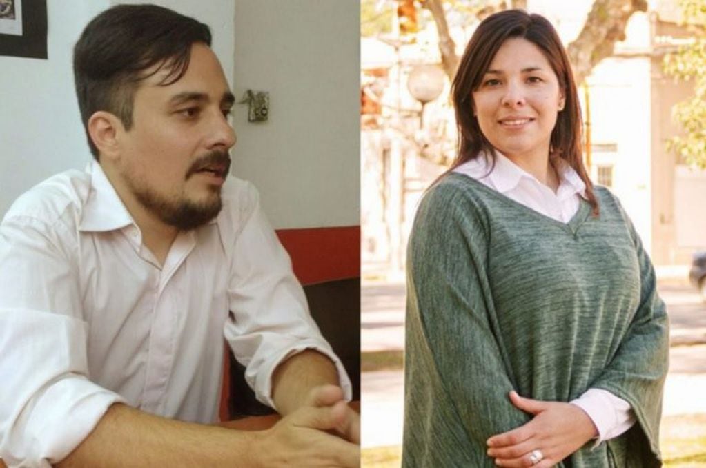 Ivan Amado y Johana Gomez, candidatos a diputados nacionales.