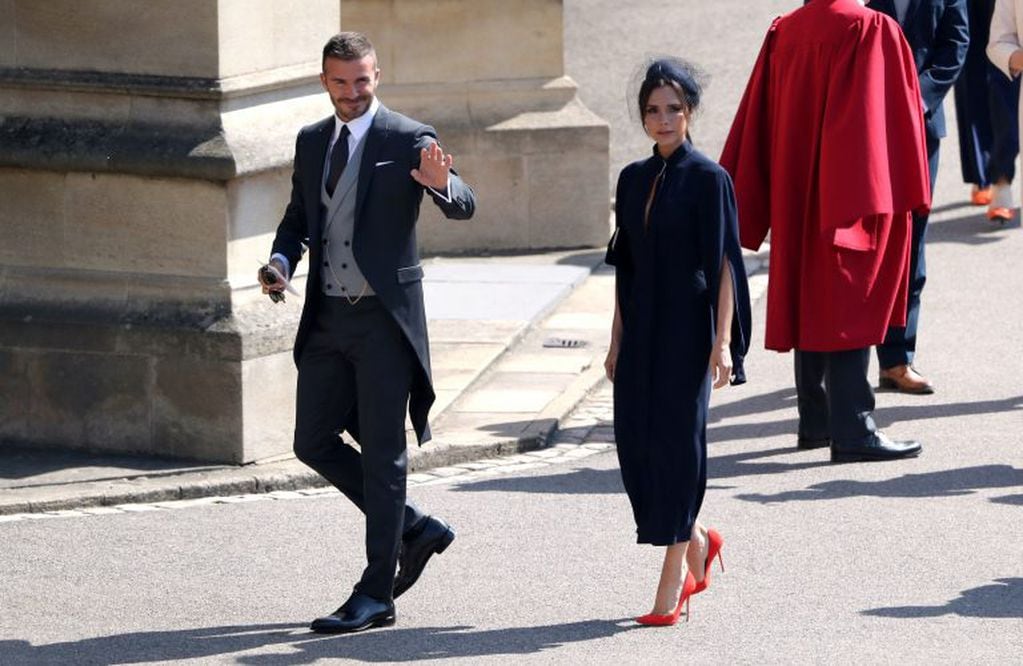 Victoria y David Beckham. Foto: AFP.
