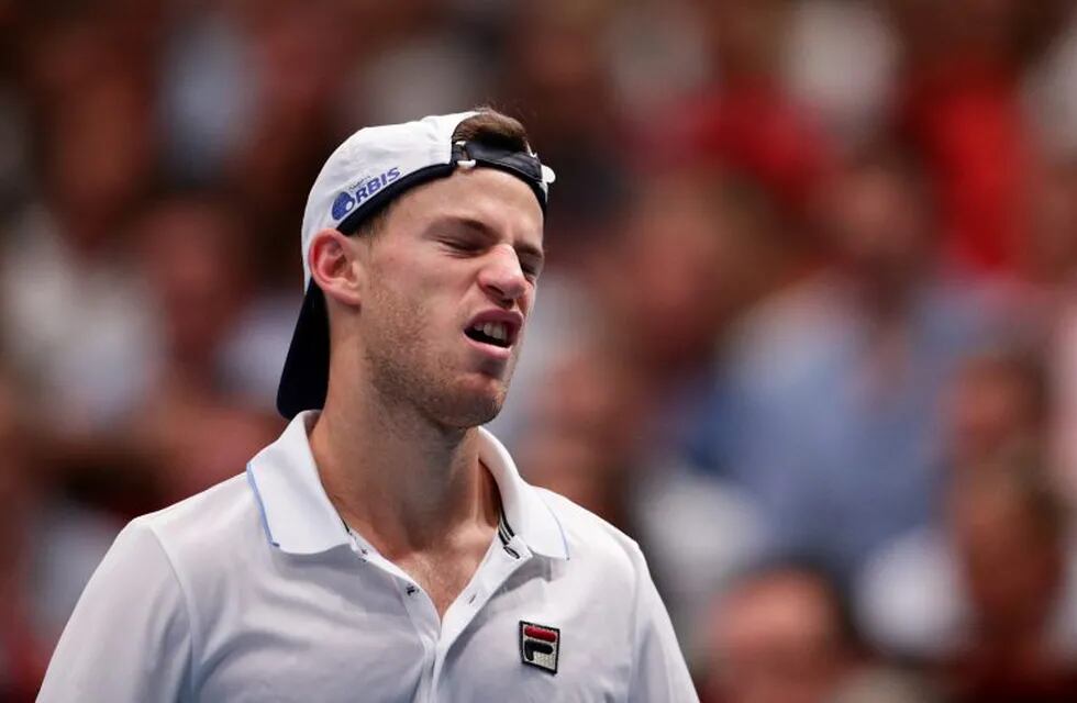 Diego Schwartzman no pudo ante Dominic Thiem en la final del ATP 500 de Viena. (REUTERS)