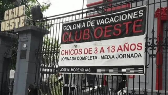 Nene secuestrado en la colonia de vacaciones Club Oeste de Caballito