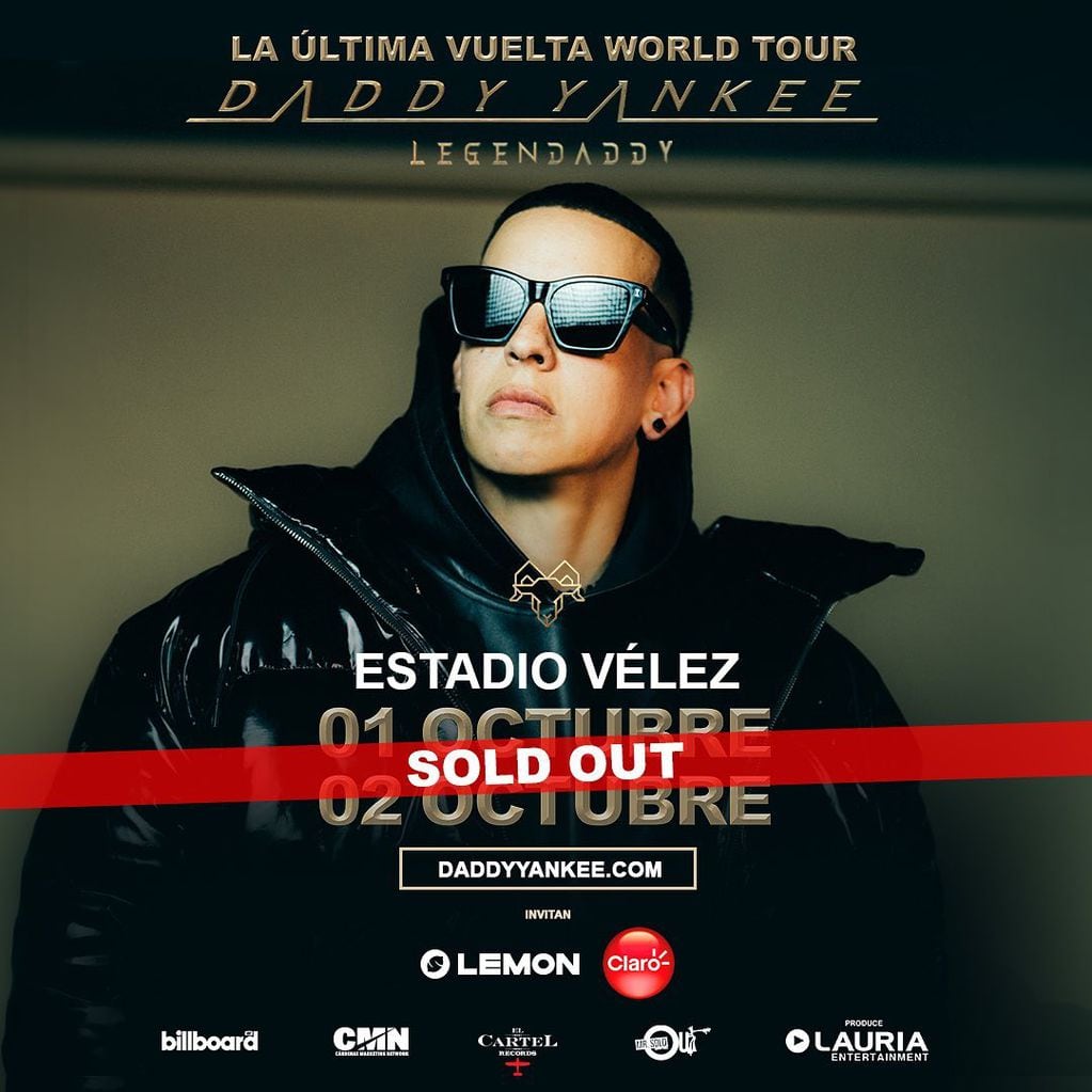 Daddy Yankee vendió todas las entradas para sus dos shows en Argentina.