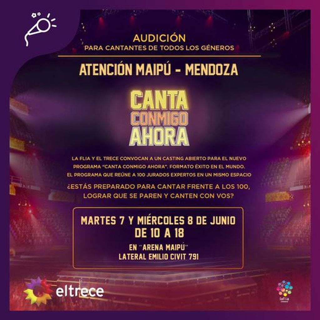 Canta Conmigo Ahora, el nuevo programa de Marcelo Tinelli, hará castings en Mendoza.