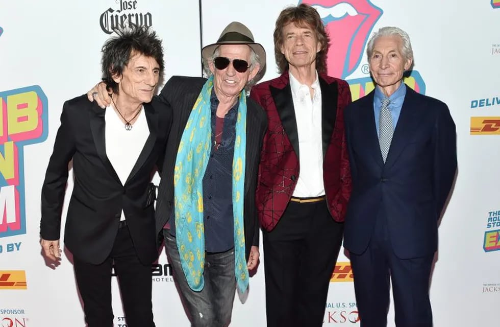 The Rolling Stones, from left, Ronnie Wood, Keith Richards, Mick Jagger and Charlie Watts attend the opening night party for \