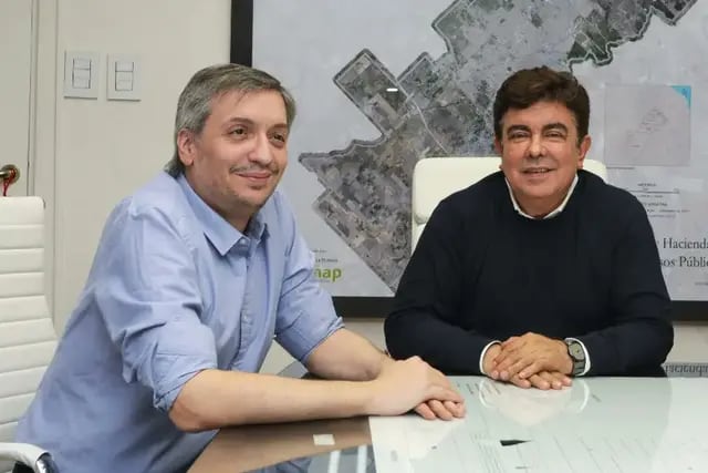 Máximo Kirchner y Fernando Espinoza