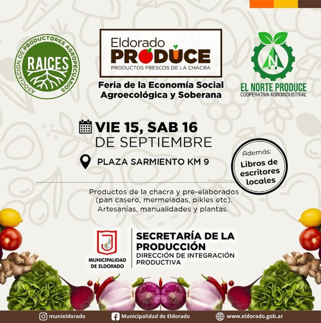 Este viernes y sábado habrá una nueva feria de “Eldorado Produce”.
