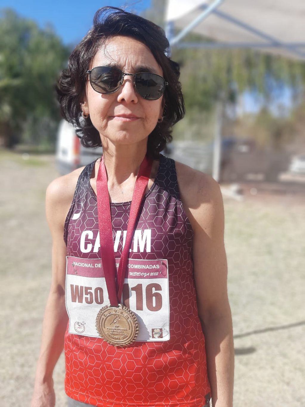 Jessica Cáceres Otto, de 54 años, campeón nacional de pruebas combinadas máster.