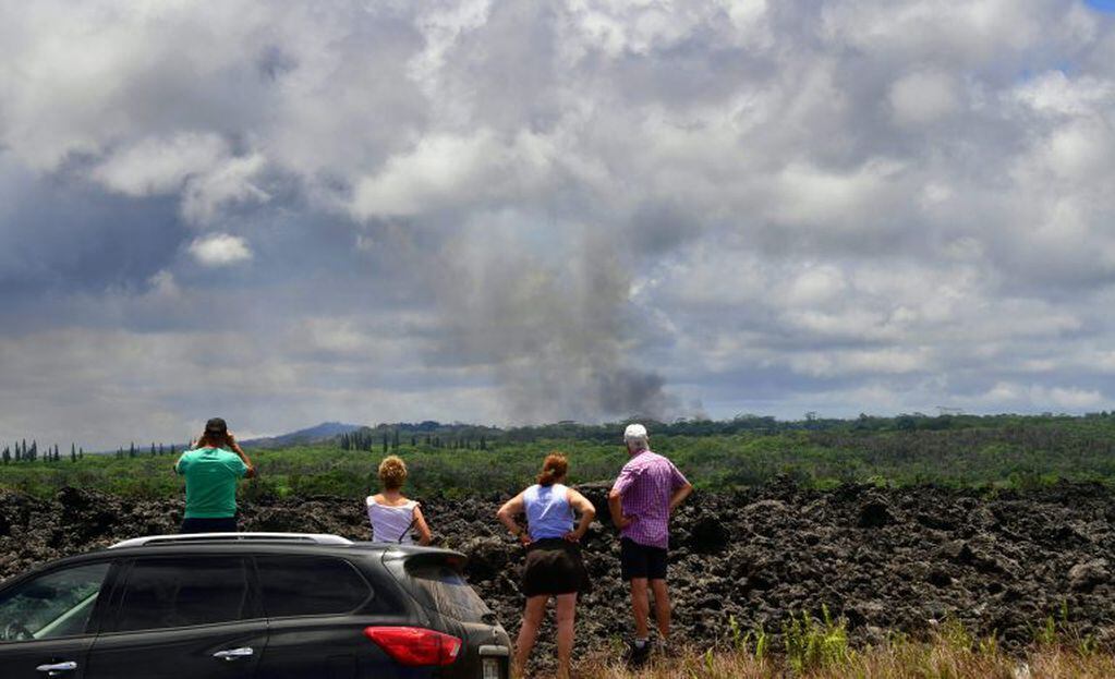 El volcán Kilauea en erupción.