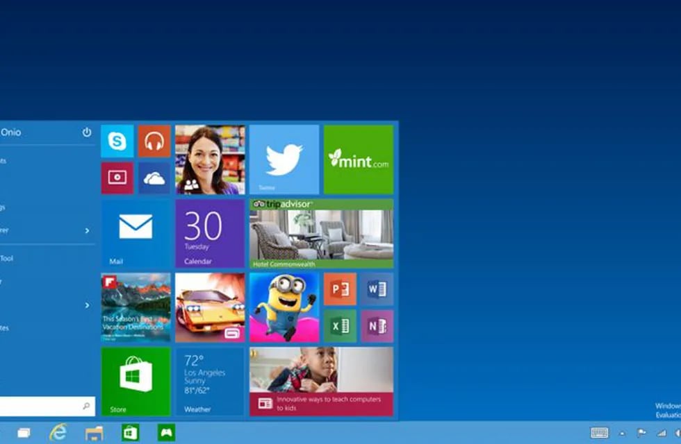 This image provided by Microsoft shows the start menu of Windows 10, the company's next version of its flagship operating system. The company is skipping version 9 to emphasize advances it is making toward a world centered on mobile devices and Internet services. (AP Photo/Microsoft)   sistema operativo microsoft windows 10 sistemas operativos