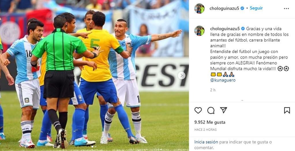 El Cholo recordó aquel partido en el que enfrentaron a la selección brasilera.