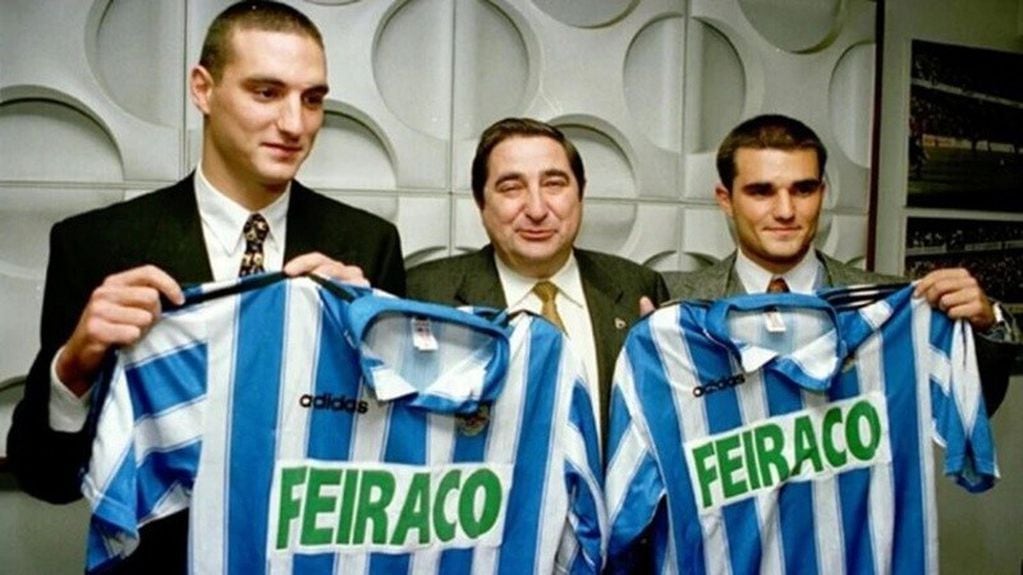Lionel y Mauro Scaloni, en sus épocas de futbolistas.