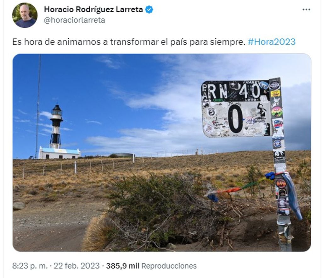 El lanzamiento de Rodríguez Larreta vía Twitter en la noche del miércoles. 