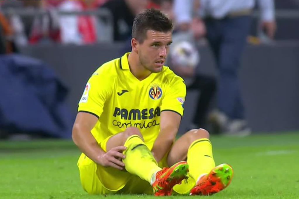 Giovani Lo Celso y el momento de su lesión en el Villarreal.