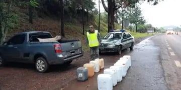 Bernardo de Irigoyen: Gendarmería incautó 345 litros de combustible de contrabando